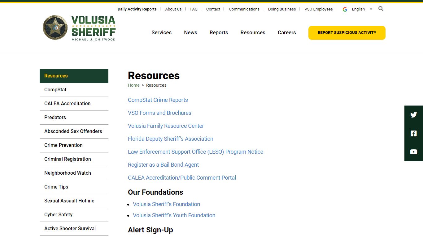 Resources | VSO - Volusia Sheriff's Office